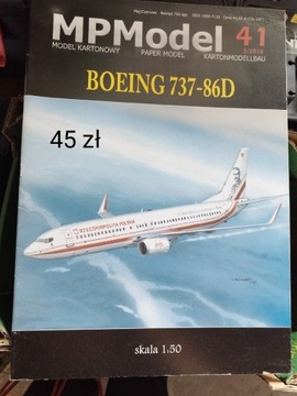 Model kartonowy Boeing 737-86D