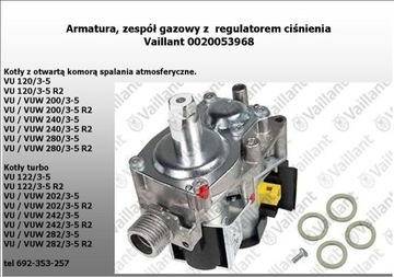 Armatura gazowa Vaillant 0020053968 zespół gazowy