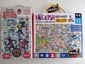 Easy English The City/ Ciało Człowieka Puzzle Box