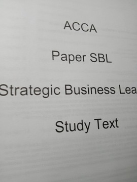 ACCA Strategic Professional BUSINESS LEADER (SBL)