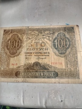 100zlotych z1941rok