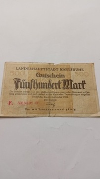 500 Marek 1922 rok Niemcy