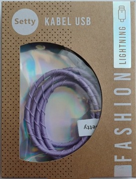 Setty Kabel Violet USB - Lighting 1.2 m