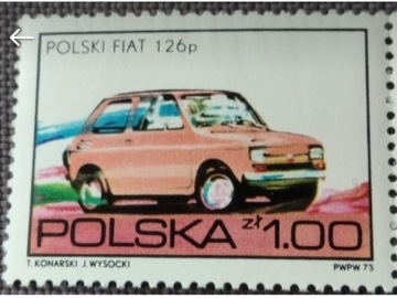 Znaczek pocztowy Fiat 126 p