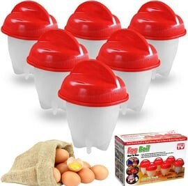 Pojemniki do gotowania jajek czerwone (6szt)