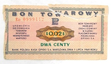 Bon Towarowy 2 centy E0 0999442