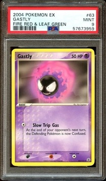  PSA 9 MINT Gastly 63/112 ERROR UNCOMMON Ex 