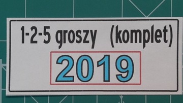 #.1, 2, 5, groszy 2019- trzy woreczki*