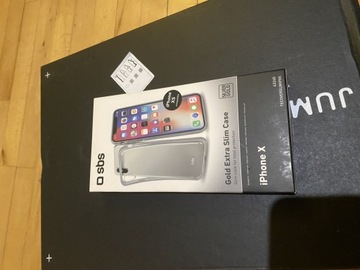 Clear cover IPhone X/XS SBS srebrna obwódka