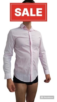 Koszula męska Slim Rozm S różowa H&M