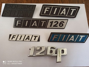 emblematy na samochód FIAT 126P