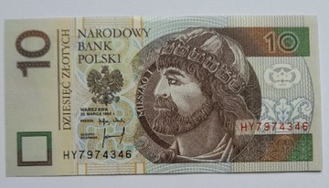 Banknot 10 zł 1994 rok seria HY