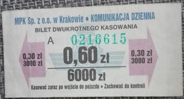 MPK KRAKÓW - 0,60 zł/6000 zł