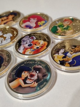 Zestaw monet złota kolekcja Disneya mennica unikat