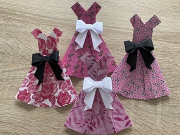 Sukienki papierowe origami