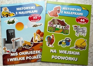 KSIĄŻKA HISTORYJKI Z NALEPKAMI x2 NAKLEJKI NALEPKI