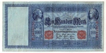 Niemcy - 100 marek - 21.04.1910 - seria E