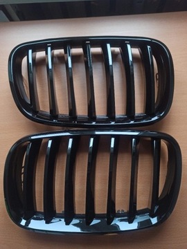 Nerki BMW X5 E70 X6 E71 czarny połysk grill atrapa