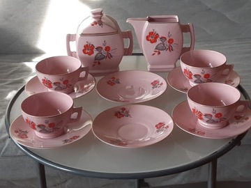 Ćmielów Różowa Porcelana lata 30 fason płaski