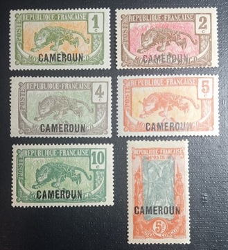 Kol.fr. CAMEROUN: 1921r. Mi 47 - 51; 63.**/*.