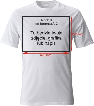 Koszulka z nadrukiem A3 Biała