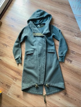 CUB płaszcz dresowy khaki długa bluza khaki S 36