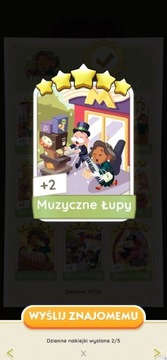 "MUZYCZNE ŁUPY" - Monopoly go naklejka /17