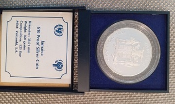 Jamaica 10 $ srebro 1979