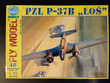 Fly Model Nr 46 - samolot bombowy PZL P-37B "Łoś"