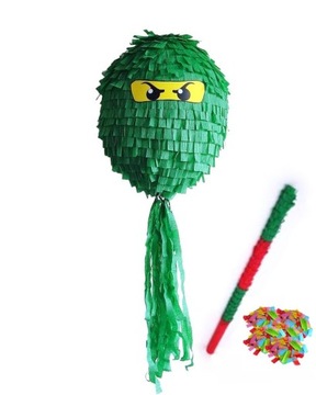 Piniata LEGO Ninjago zielony. Zestaw.