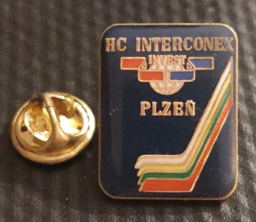 Hokej: HC Interconex Pilzno (Czechy) - emalia pin