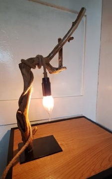 Lampka nocna drewniana handmade