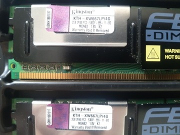 Pamięć RAM  4GB DDR2 667MT/s ECC Fully Buffered DIMM KTH-XW667LP/4G