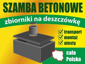 Szambo szamba betonowe zbiorniki na deszczówkę 