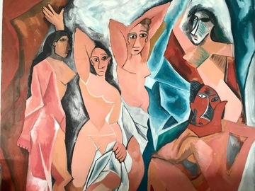 Pablo Picasso Panny z Awinionu, olej na płótnie