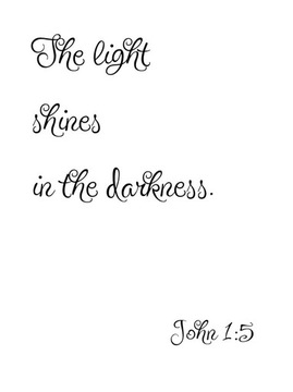 Plakat chrześcijański cytat The light 30x40