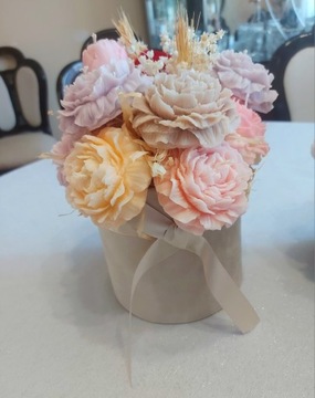 Prezent na Dzień Matki- flower box ze świec