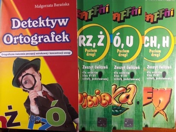 Zestaw 4 zeszytów do nauki Ortograffiti Detektyw