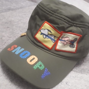 Ocieplana czapka patrolówka z daszkiem Snoopy 54