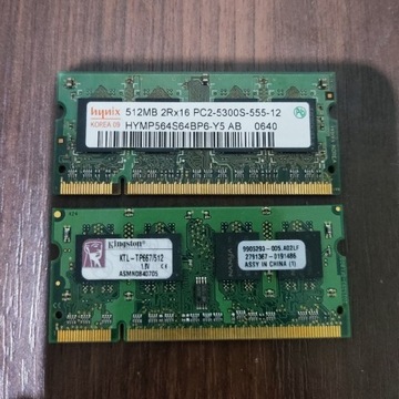 Pamięć RAM laptop SO-DIMM DDR2 1GB (2x512MB)