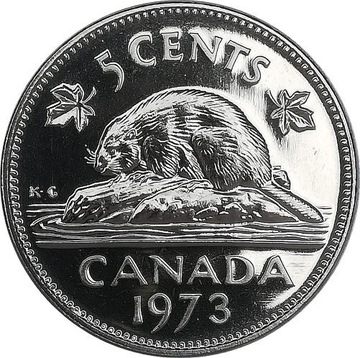 Kanada 5 cents 1973, KM#60.1