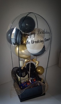 Box z balonem, personalizowany flowerbox