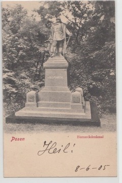 POZNAŃ Posen pomnik Bismarcka 1905