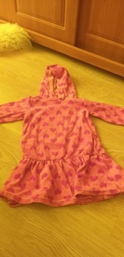 Sukienka welurowa z kapturem roz. 104