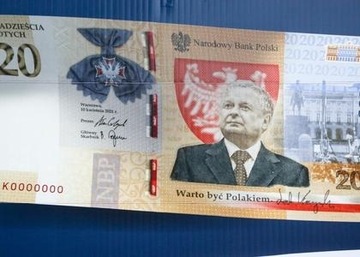 Banknot kolekcjonerski 20 zł Lech Kaczyński 