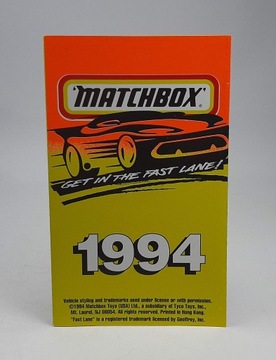 MATCHBOX katalog 1994, wersja na rynek USA - NOWY!