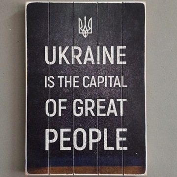 Drewniany plakat "Ukraine"