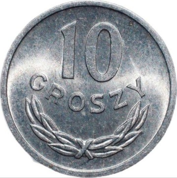 10 GROSZY 1973 Aluminum 