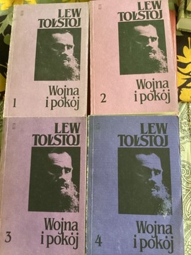 Lew Tolstoj „Wojna i pokój „ 1/2/3/4 tom.
