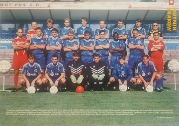 Plakat piłkarski - HUTNIK KRAKÓW sezon 1995/96